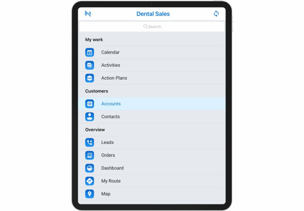 Dentain screen on a device