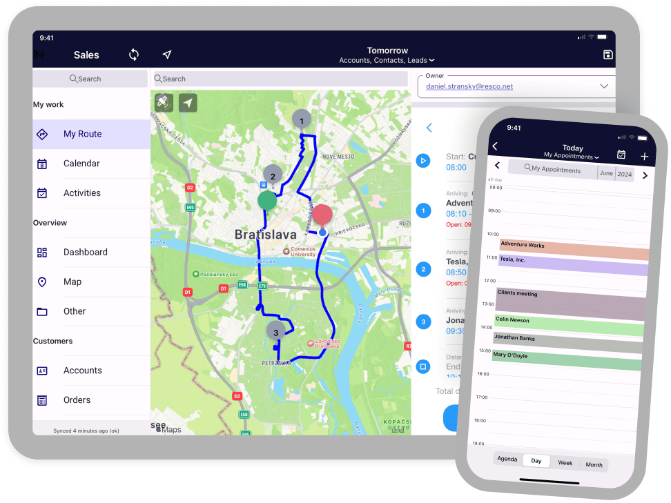 Mobile business application UI