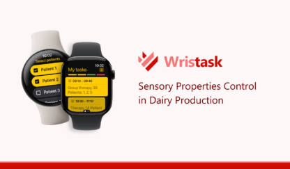 Use case: Sensory properties control in dairy production with Wristask