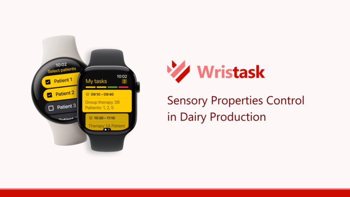 Use case: Sensory properties control in dairy production with Wristask